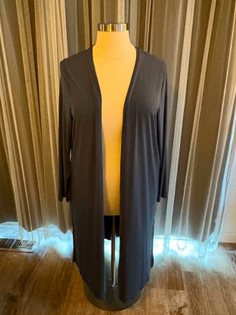 Torrid EUC size 3 Studio Duster Cardigan  Navy Blue Longline Open Front Knit str - Picture 4 of 7